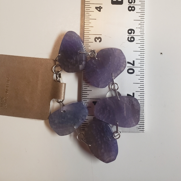 Genuine Purple Agate Chunky Bracelet - Picture 4 of 4